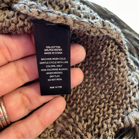 Harve Benard Green Fringe Sleeveless Loose Knit Fringe Sweater Cover Up Size XL - Picture 12 of 14